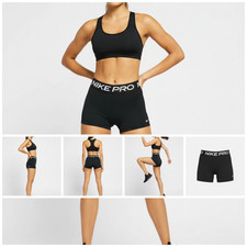 Nike Pro Womens 3” Shorts Dri-Fit Jogging Sports Gym Yoga Running Activewear