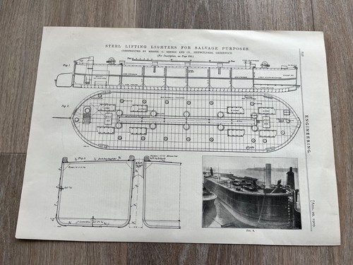 1909 large engineering print - , "