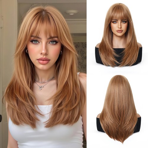 Long straight auburn natural - auburn,