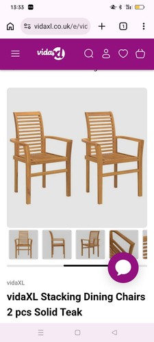 Vidaxl stackable solid teak - vidaxl,