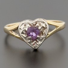 9ct Yellow Gold Amethyst &