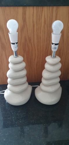 Pebble table lamp pair - pebble,