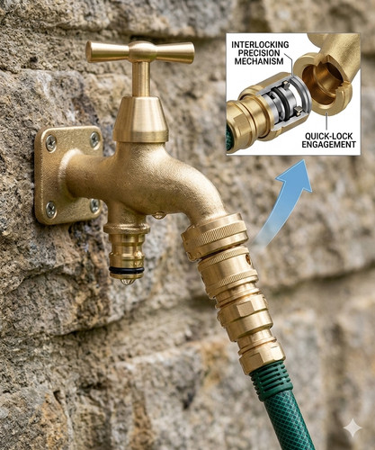 Heavy duty brass garden tap - heavy,