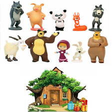 10PCS Masha And The Bear Sciuridae Goat Cartoon Action Figure XMAS Toy Gift