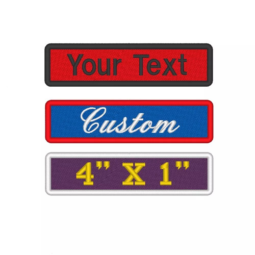Custom embroidered name tag - name,