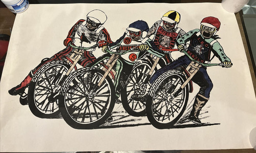Vintage speedway poster - ,