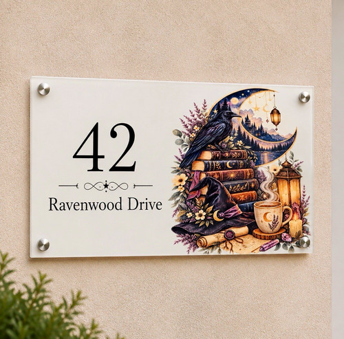 Personalised house sign raven - personalised,