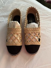 CHANEL Greece Raffia Espadrilles Size 40 (UK 6)