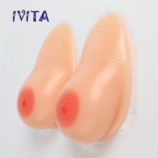 Self-adhesive Silicone Breast Forms A-FF Cup Fake Boobs Transgender Bra Enhancer