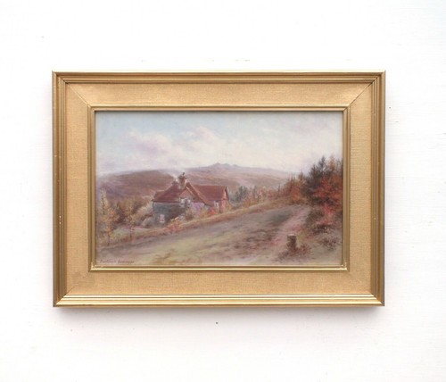 English landscape oil - oil, painting