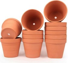 10PCS 8CM Terra Cotta Plant Pot with Drainage Hole Flower Pot Terracotta Pot