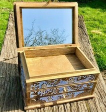 Beautiful duck-egg blue carved