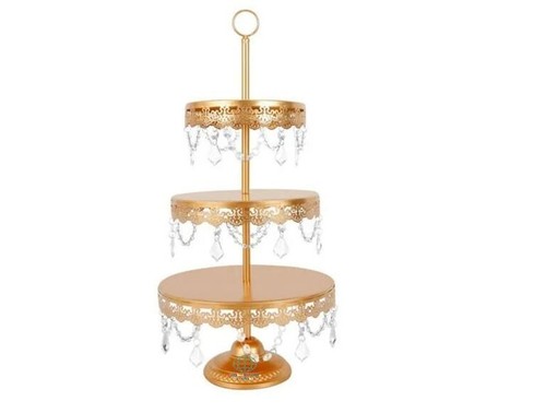 Cake stand crystal rose - cake, gold