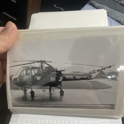 Old royal navy helicopter - old,