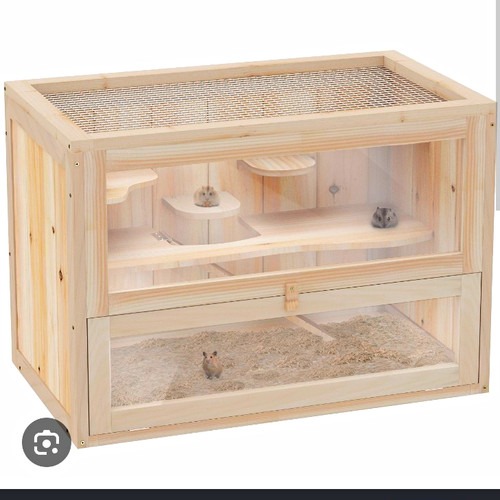Pawhut wooden tier - wooden, 2-tier