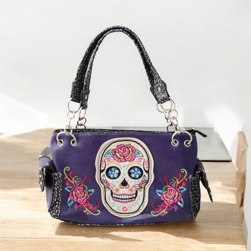 Sugar skull western purse - sugar, day