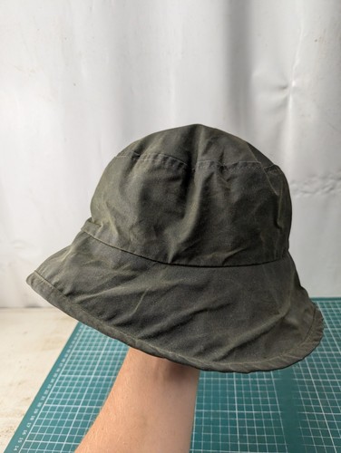 Barbour hat waxed cotton - waxed, green