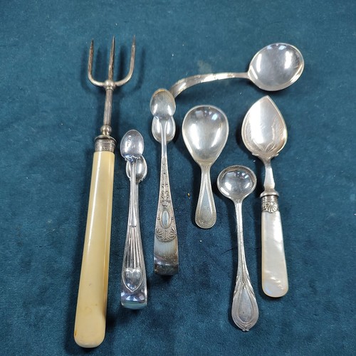 Antique bread fork - bread, silver