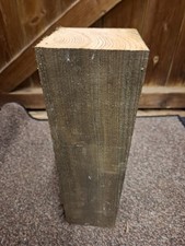 Tanalised timber offcut from fence post, very strong dense grain,probably redwoo