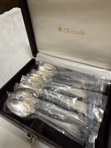 Christofle silver spoons set - christofle,