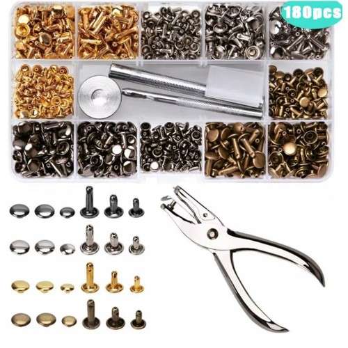 Diy kit leather rivets tools - diy,
