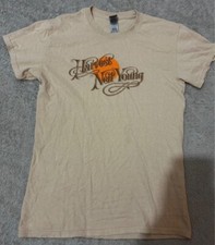 Neil Young T Shirt Harvest Folk Rock Band Merch Tee Size Small Cream