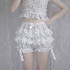 Shorts Bloomers Lolita Maid Pumpkin Pants Pettipants Women's Lace Ruffled Tiered