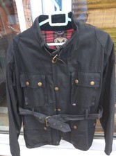 Wax cotton motorcycle jacket