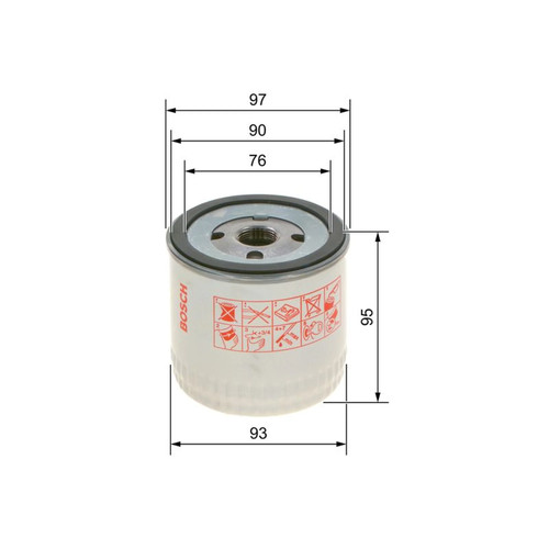 Bosch engine oil filter fits - bosch,