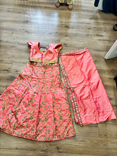 Pink embroidered lengha choli - pink,