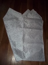 2 Table Runners - Pale Silver with Silver Pattern - 80x33cm