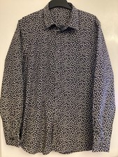 French Connection Black/white Shirt, 23” Pit To Pit