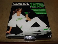 Vintage Retro CLAIROL 1200 Hair Dryer Green -Boxed Working
