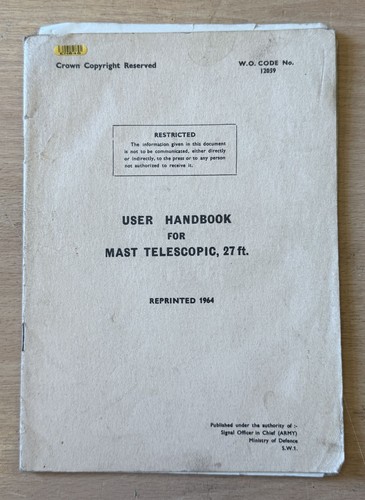 Mast telescopic 27ft - o, d