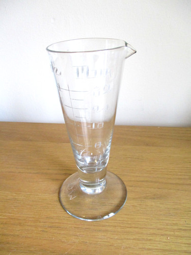 Vintage glass pharmacy - glass, chemist