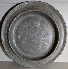 Pewter deep plate  or dish 9