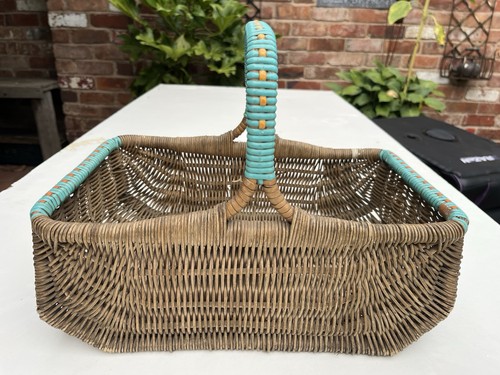 Vintage rectangular wicker - vintage,
