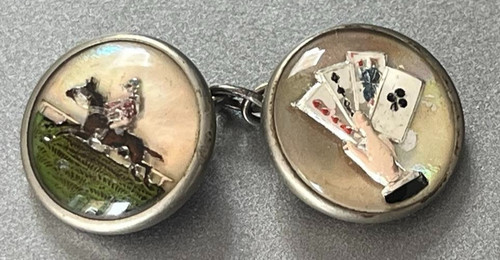 Edwardian reverse painted - edwardian,