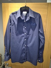 La Martina Mens Long Sleeve Shirt Royal Navy, Plain XL Slim Fit