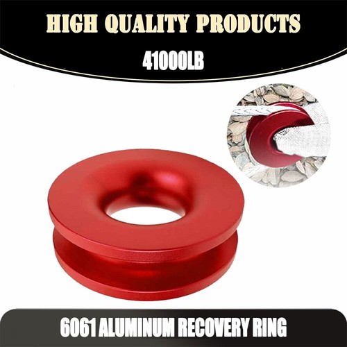 Red winch recovery ring - red, for