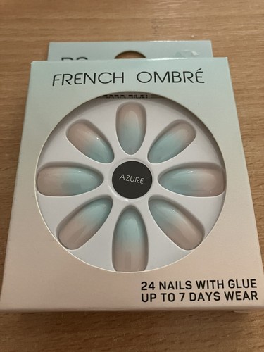 Azure french ombre false - french, nails
