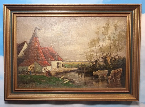 Victorian oil painting - oil, on