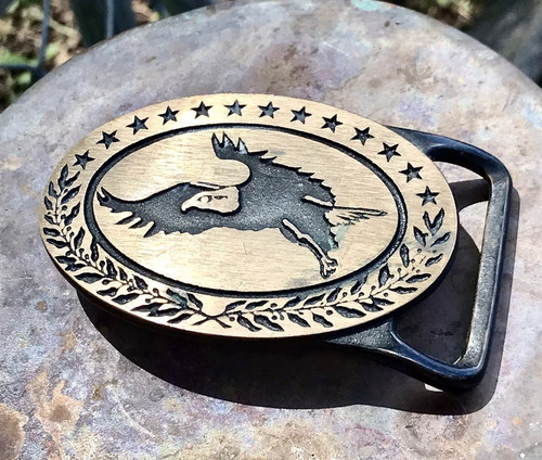 Vintage brass bald eagle - brass,