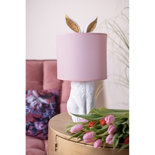 Table lamp resin white rabbit - white,
