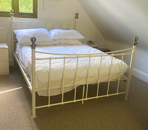 Metal frame with brass type - metal,