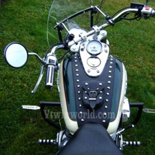 HONDA VT125 SHADOW LEATHER TANK Cover Panel, Pad, Strap, Chap Bra Bib