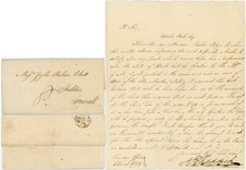 1799 LETTER SHADDICK to GRYLLS BORLASE + SCOTT HELSTON CORNWALL re MASTER PEPYS