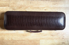 Fine Vintage Jaeger Etui Violin Case, Croc. Pattern cover, Blanket,  Outer cover