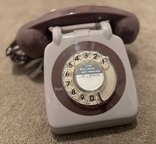 Restored Rare GPO706 Rotary Dial Telephone –  Grey Diakon – Vintage UK Telecoms