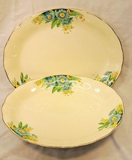 A Pair of Creampetal 'Grindley' platters c1930s